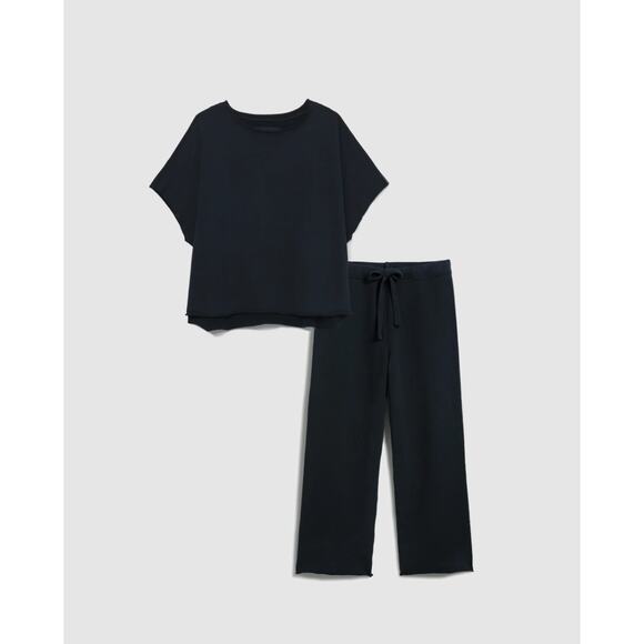 Frank & Eileen GREECE TRAVEL SET Olive Capelet Catherine Pants Navy M NWT $382 - Picture 6 of 10